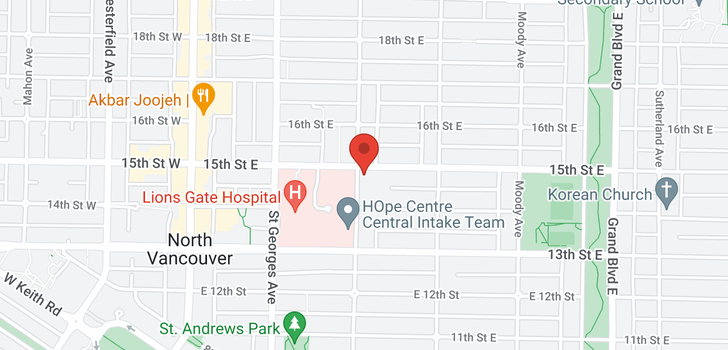 map of 303 214 E 15TH STREET